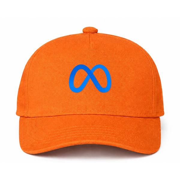 Meta Logo Orange Dad Baseball Cap Hat