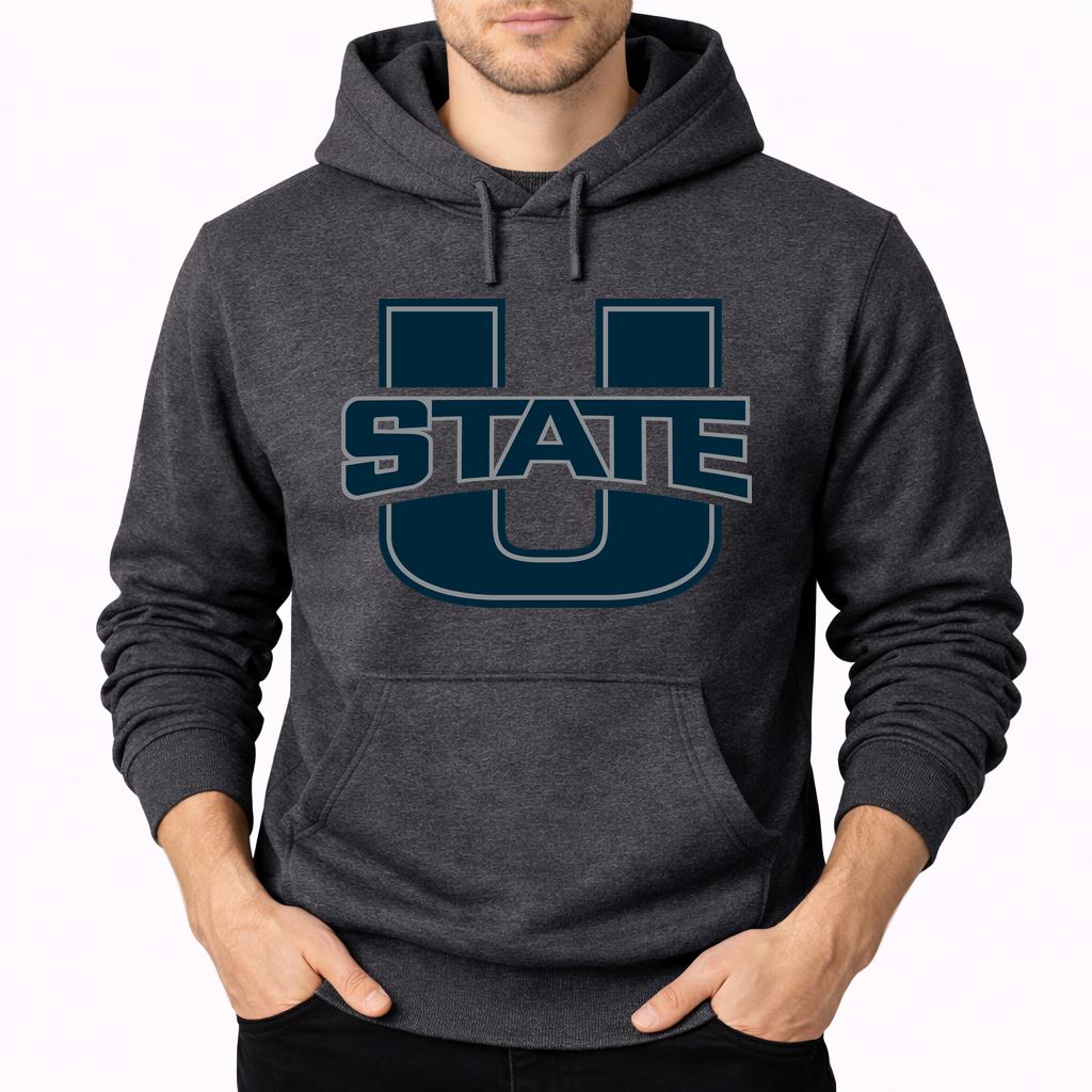 Men's Utah State Aggies Pullover Hoodie - Charcoal