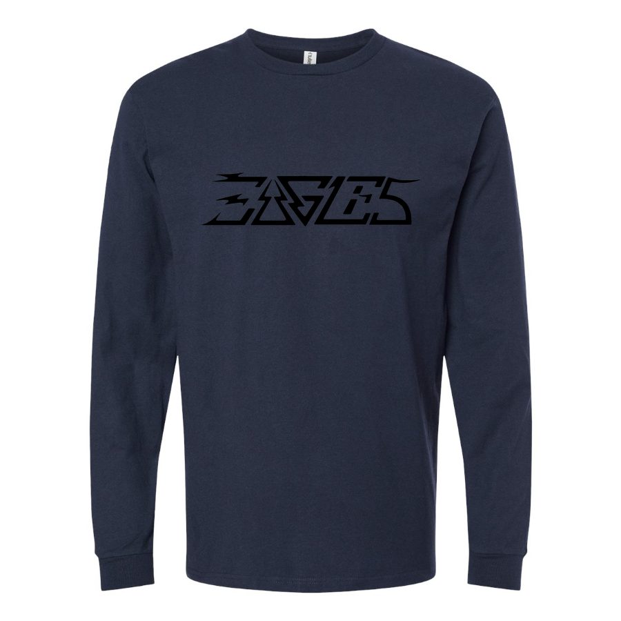 Men's The-Eagles-Logo Long sleeves Cotton Blend T-Shirt - Navy