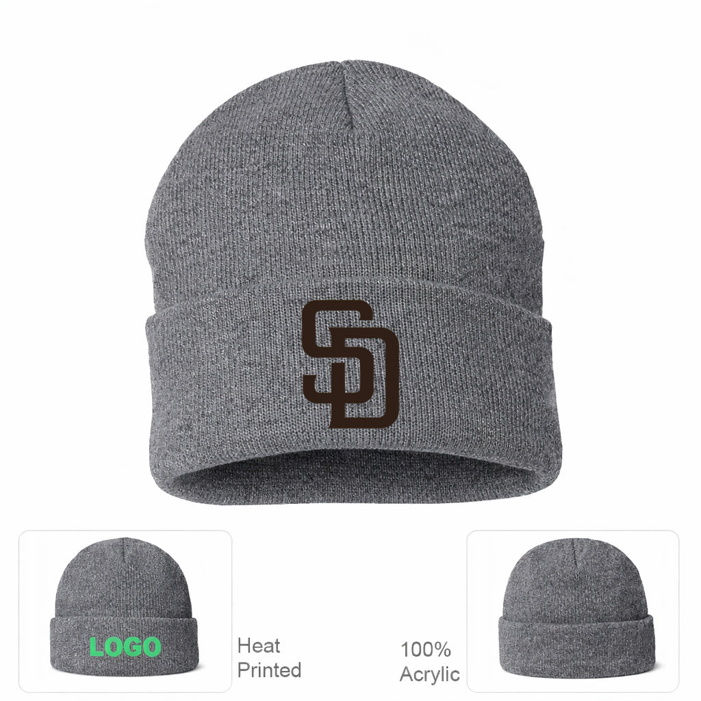 MLB San Diego Padres Beanie Hat - Gray