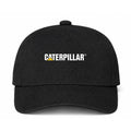 Caterpillar White Logo Black Dad Baseball Cap Hat