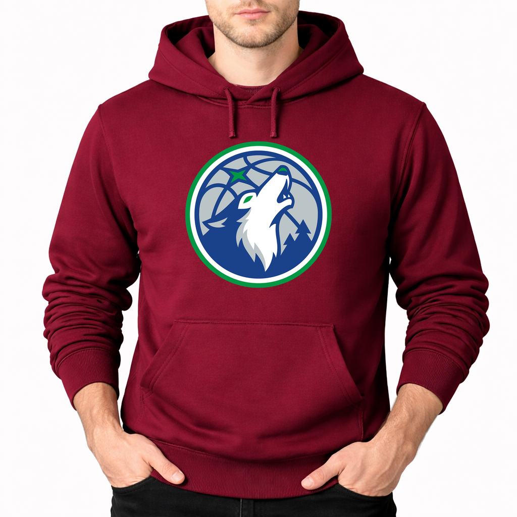 Men's Minnesota Timberwolves Pullover Hoodie - Burgundy