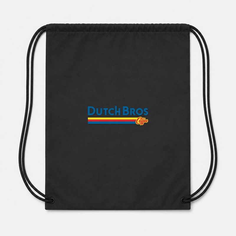 Dutch Bros Coffee Wordmark Drawstring Bag - Black