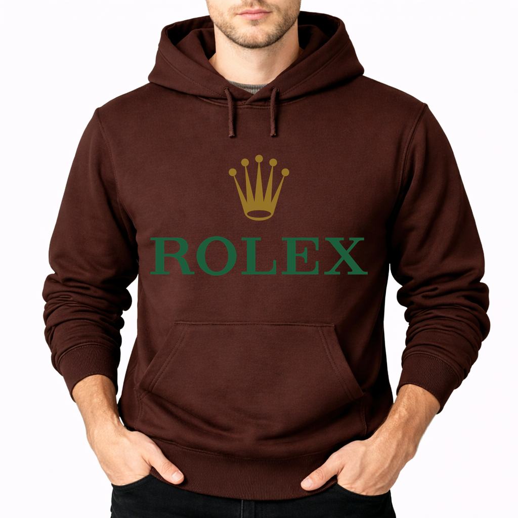 Men's Rolex Pullover Hoodie - Brown