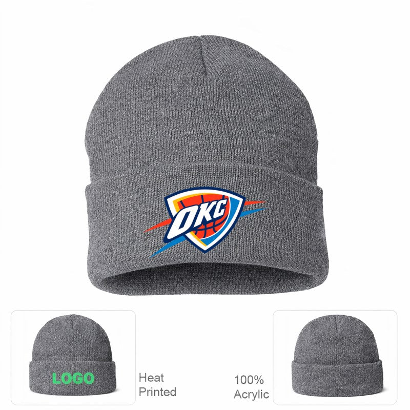 Oklahoma City Thunder Grey Beanie Hat
