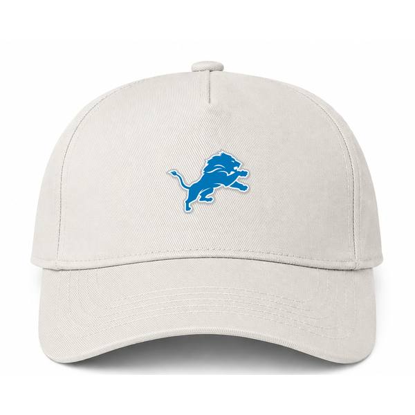 Detroit Lions NFL Logo Beige Dad Baseball Cap Hat