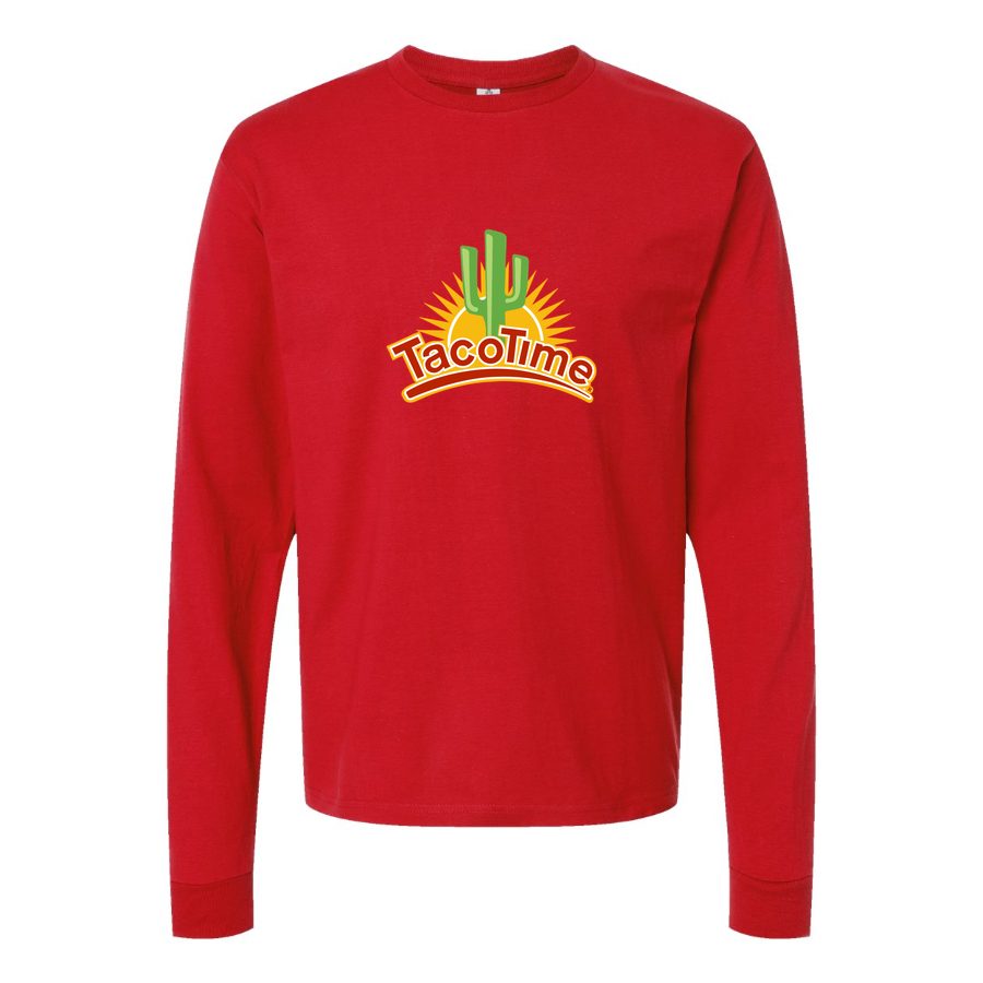 Men's Logo-TacoTime-1536x865 Long sleeves Cotton Blend T-Shirt - Red