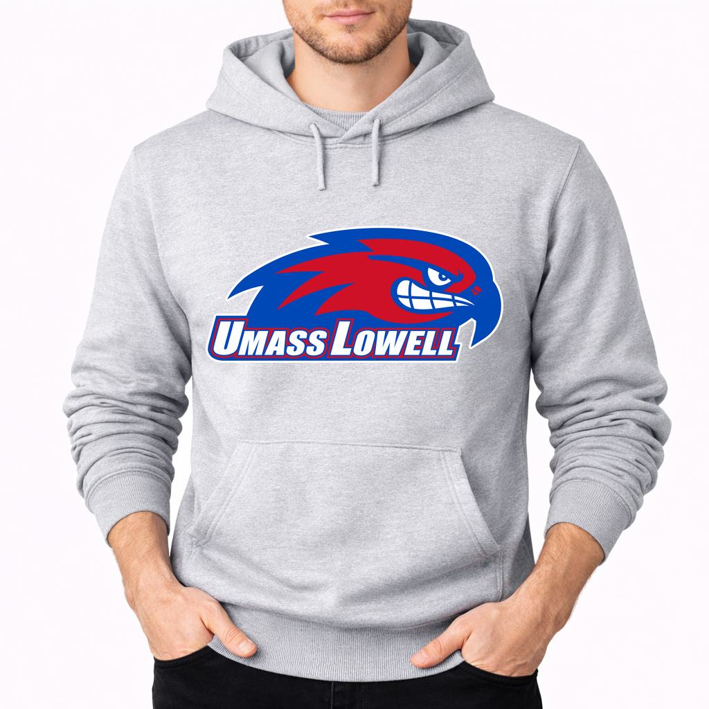 Men's UMass Lowell River Hawks Pullover Hoodie - Gray