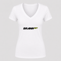 Women's Brawn GP V Neck T-Shirt in white