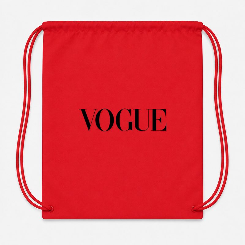 1200px VOGUE Revista Drawstring Bag - Red