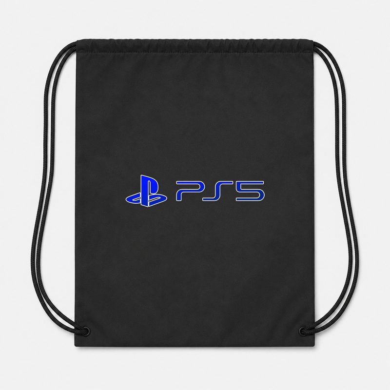 PS5 Official Blue Drawstring Bag - Black