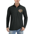 Warner Bros quarter-zip athletic shirt in Black