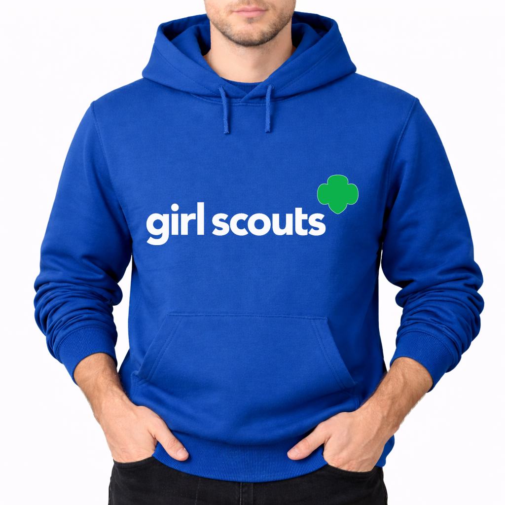 Men's Girl Scouts White Logo Pullover Hoodie - Blue