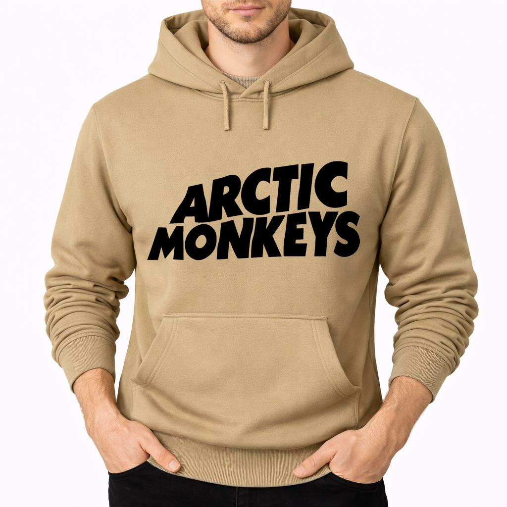 Men's Arctic Monkeys Pullover Hoodie - Tan