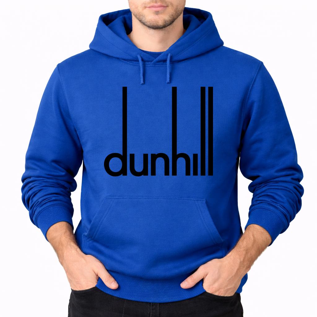 Men's Dunhill Black Pullover Hoodie - Blue