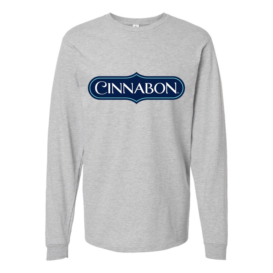 Men's Cinnabon Long sleeves Cotton Blend T-Shirt - Gray