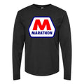 Men's Marathon-Logo Long sleeves Cotton Blend T-Shirt - Black