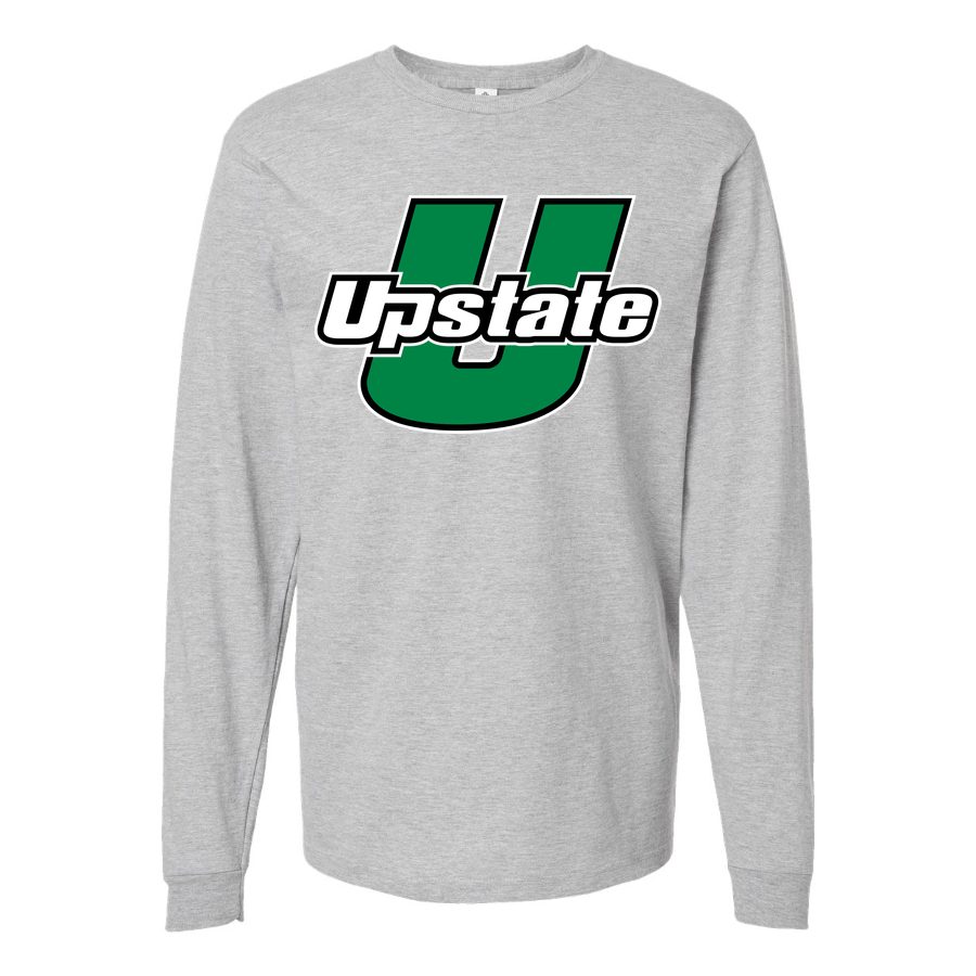 Men's USC Upstate Spartans Logo Long sleeves Cotton Blend T-Shirt - Gray