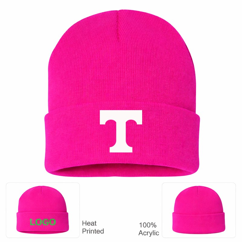 Tennessee Volunteers 2 Hot Pink Beanie Hat