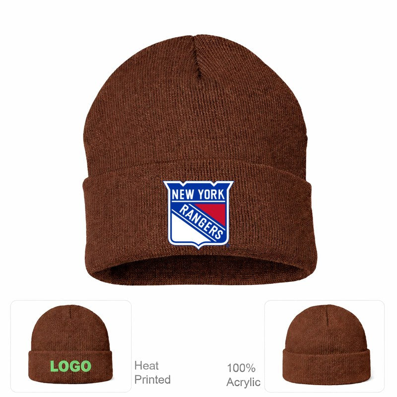 New York Rangers Brown Beanie Hat