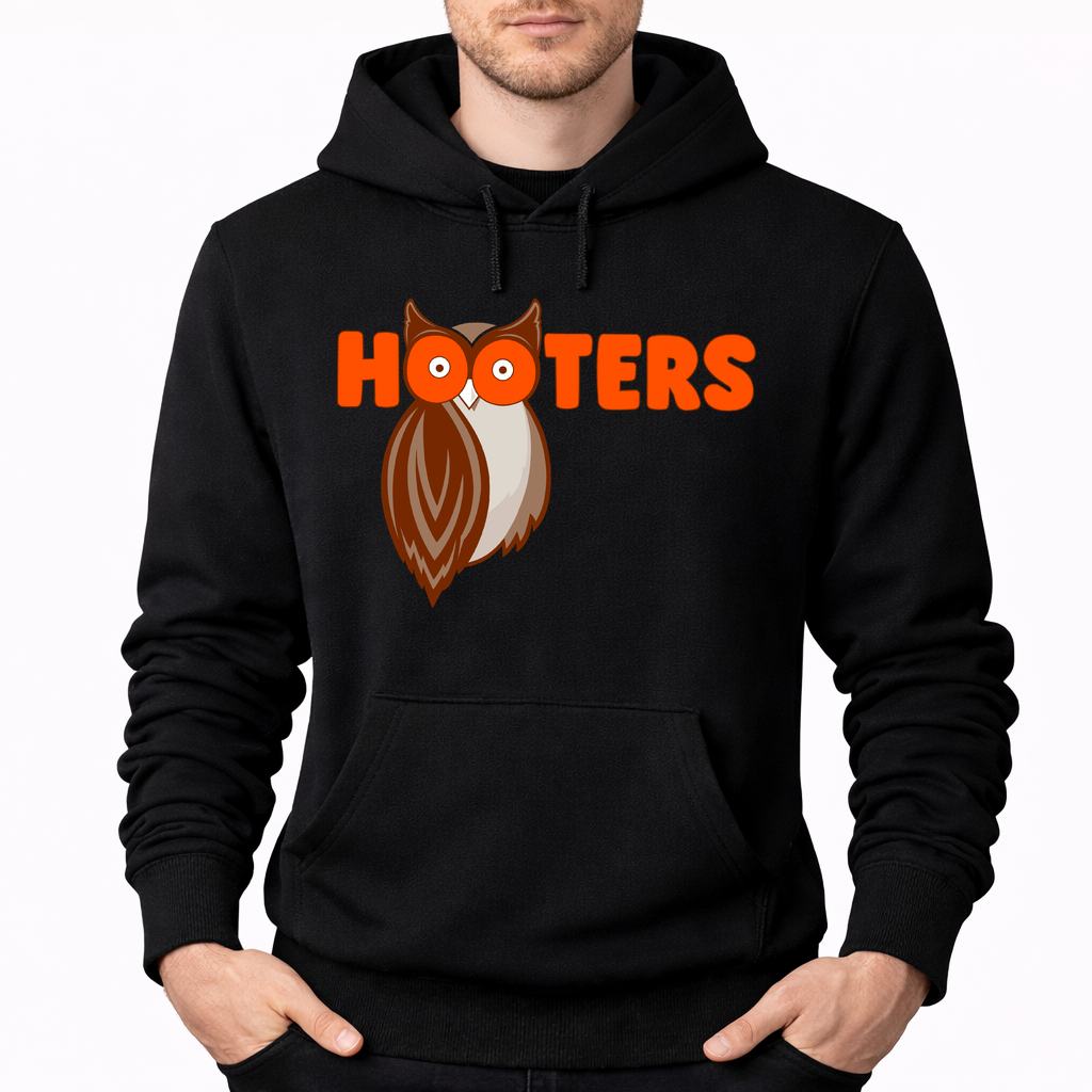 Men's Hooters Pullover Hoodie - Black