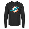 Men's Miami Dolphins Long sleeves Cotton Blend T-Shirt - Black