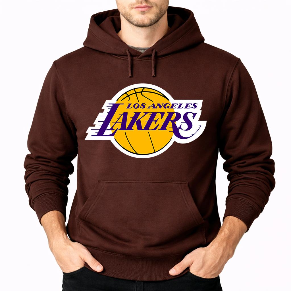 Men's Los Angeles Lakers Pullover Hoodie - Brown