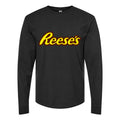 Men's Reeses-Logo-food-1536x864 Long sleeves Cotton Blend T-Shirt - Black
