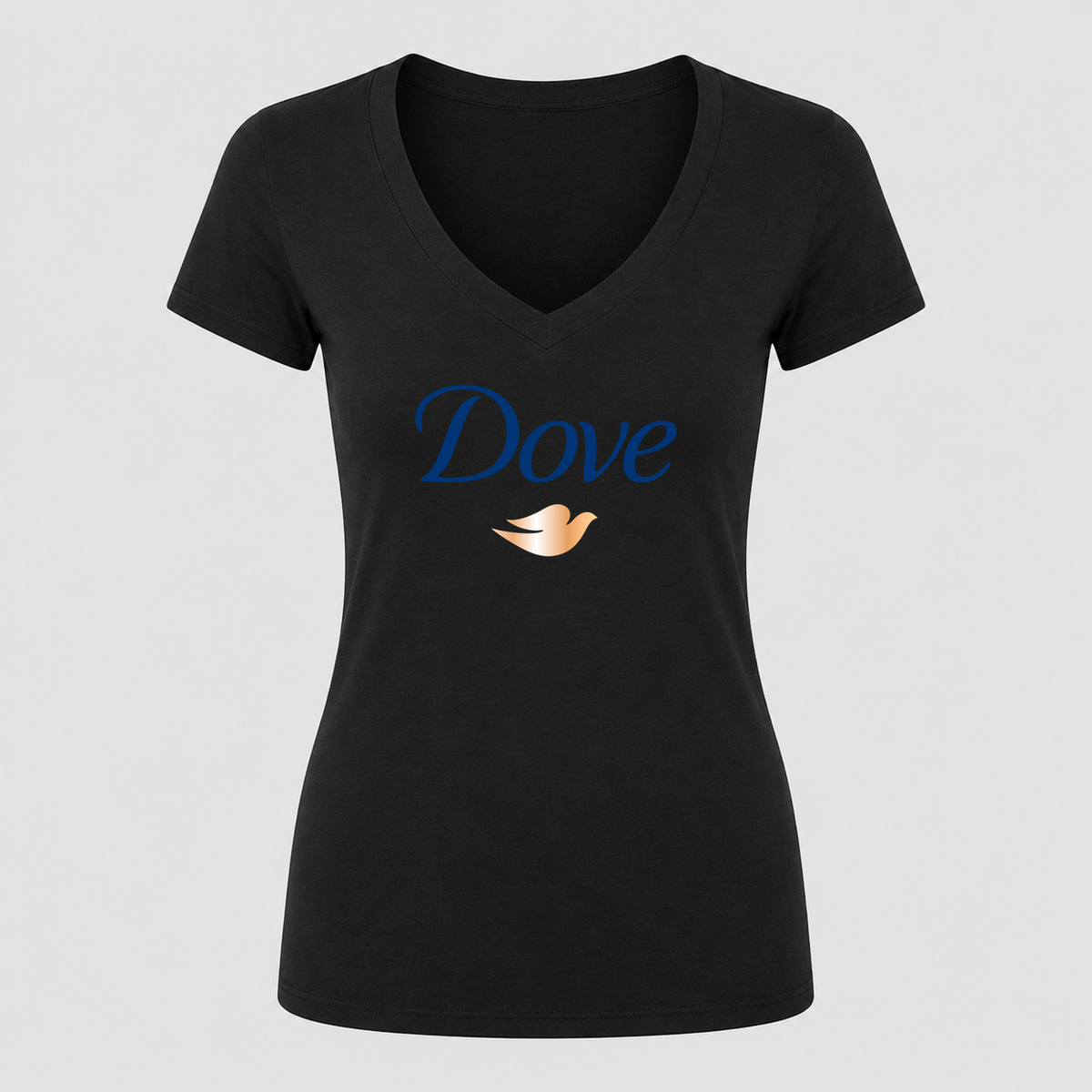 Women's Dove V Neck T-Shirt in black