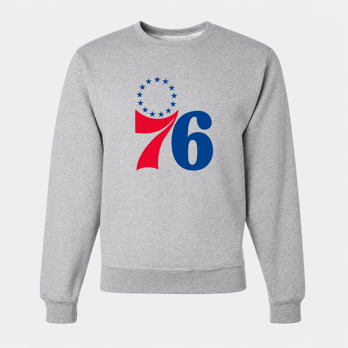 Men's Philadelphia 76ers Crewneck Sweatshirt - Gray