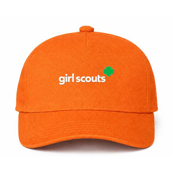 Girl Scouts White Logo Orange Dad Baseball Cap Hat