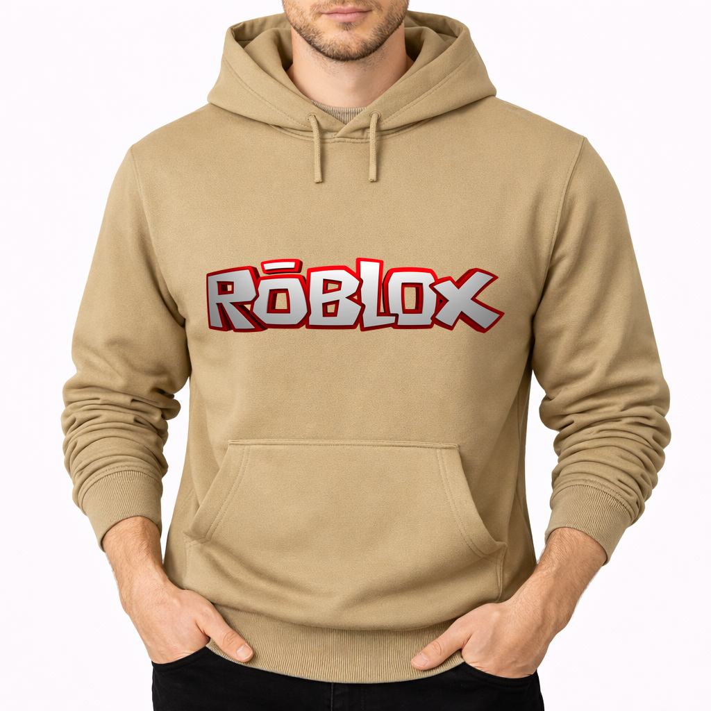 Men's Roblox Pullover Hoodie - Tan