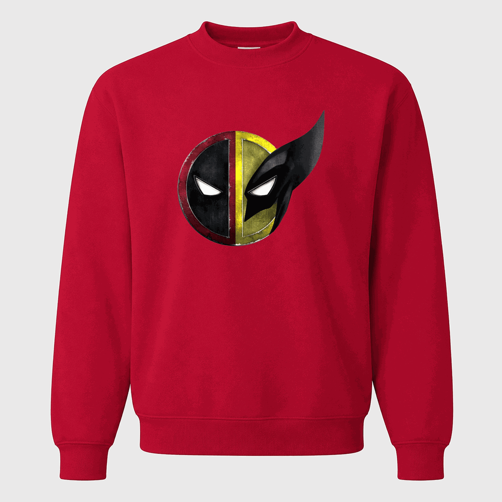 Men's Deadpool & Wolverine Crewneck Sweatshirt - Red