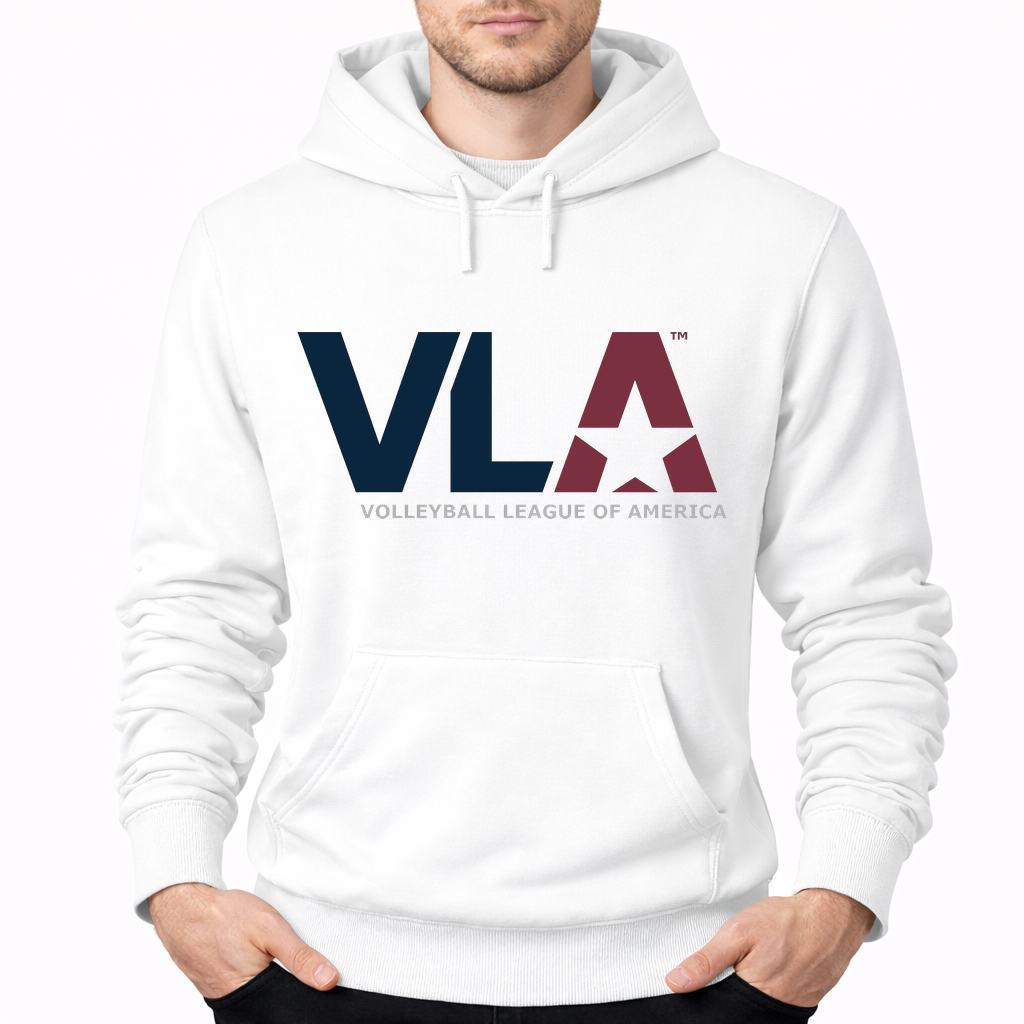 Men's American-Volleyball-League Pullover Hoodie - White