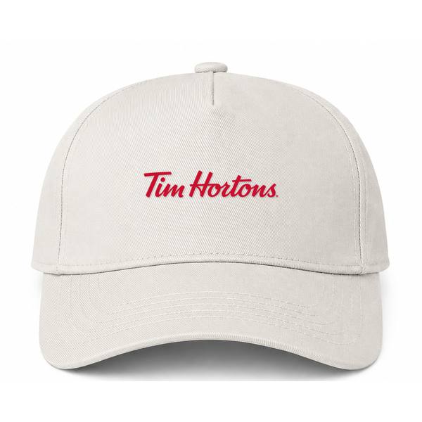 Tim Hortons Logo Beige Dad Baseball Cap Hat