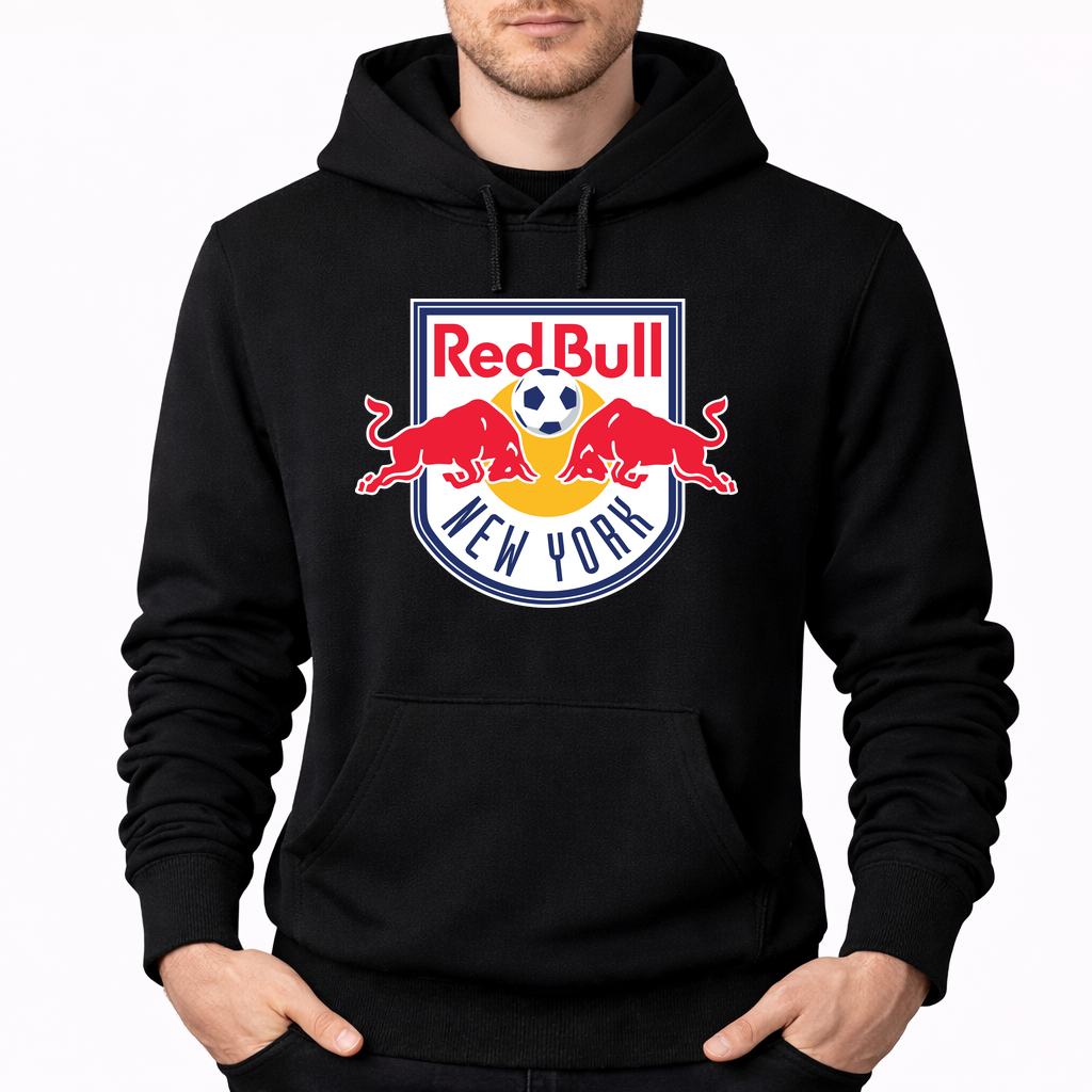 Men's New York Red Bulls Pullover Hoodie - Black