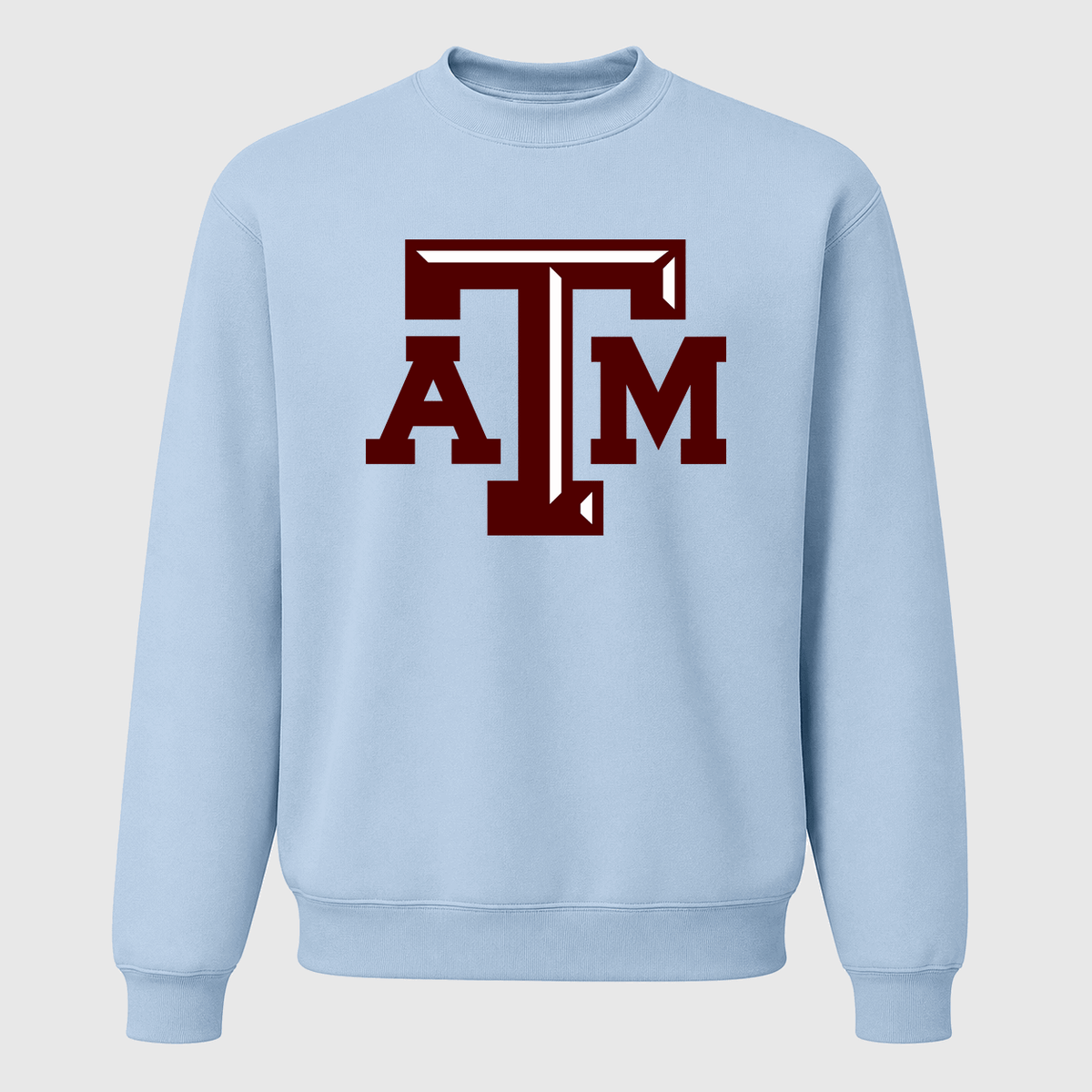 Men's Texas A&M University Logo Crewneck Sweatshirt - Sky Blue