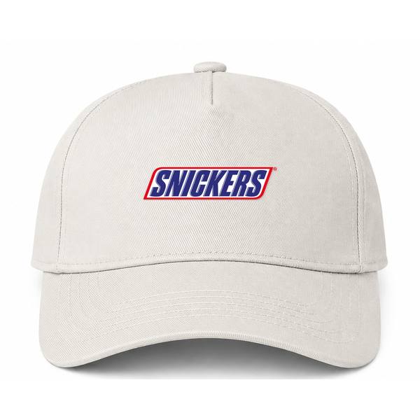 Snickers Logo Beige Dad Baseball Cap Hat