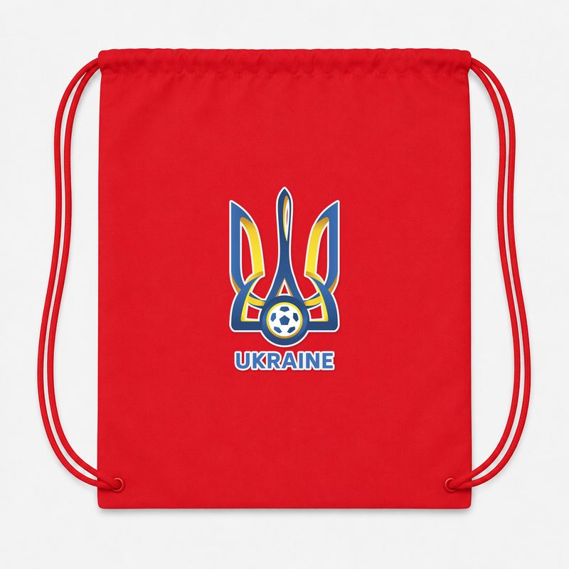 Ukraine National Football Soccer Team Drawstring Bag - Red
