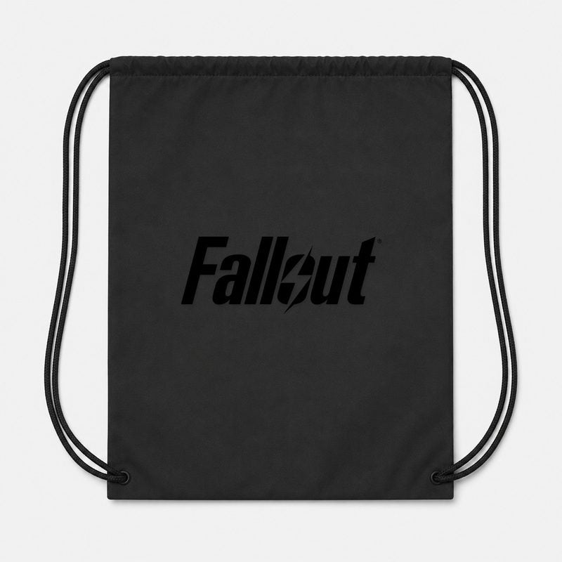 Fallout Black Drawstring Bag - Black