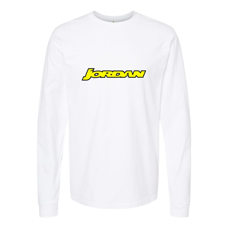 Men's Jordan Grand Prix Long sleeves Cotton Blend T-Shirt - White