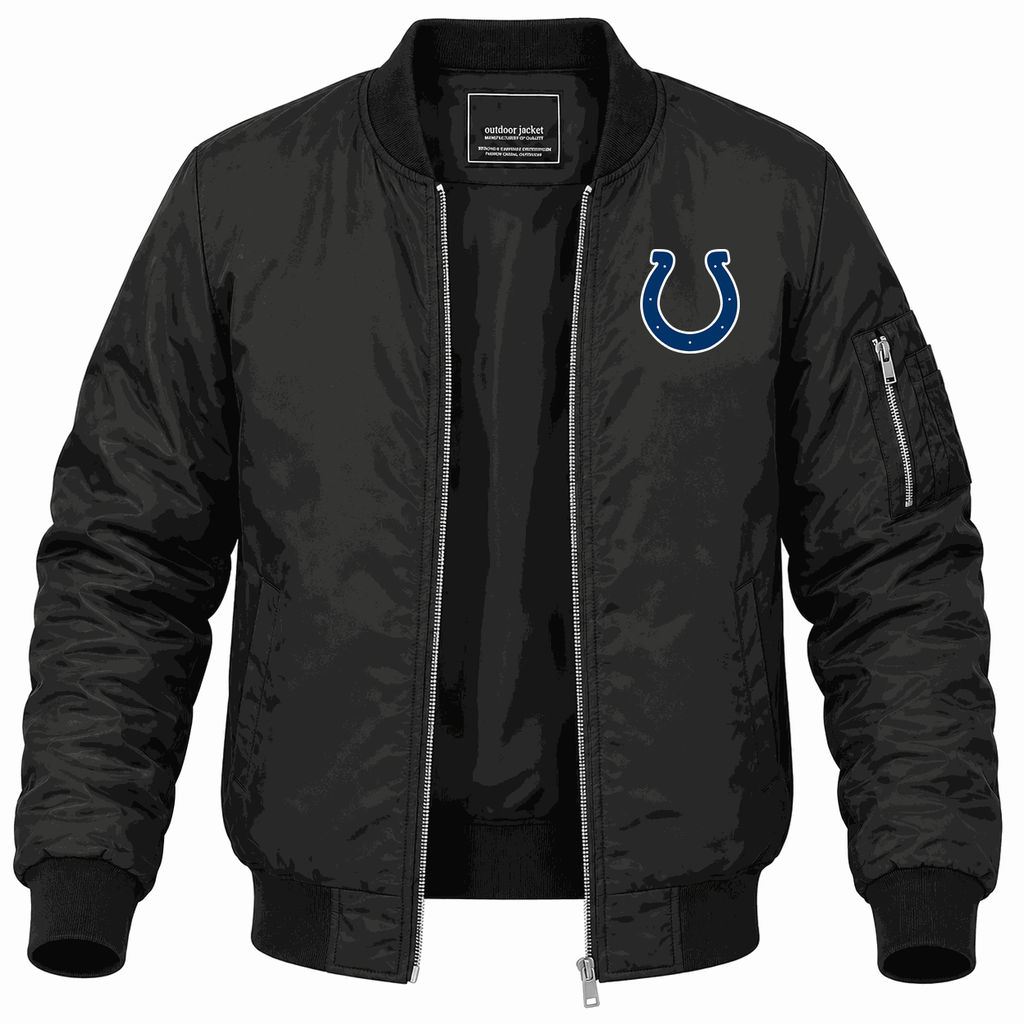 Men's Indianapolis Colts Lightweight Bomber Jacket - Black