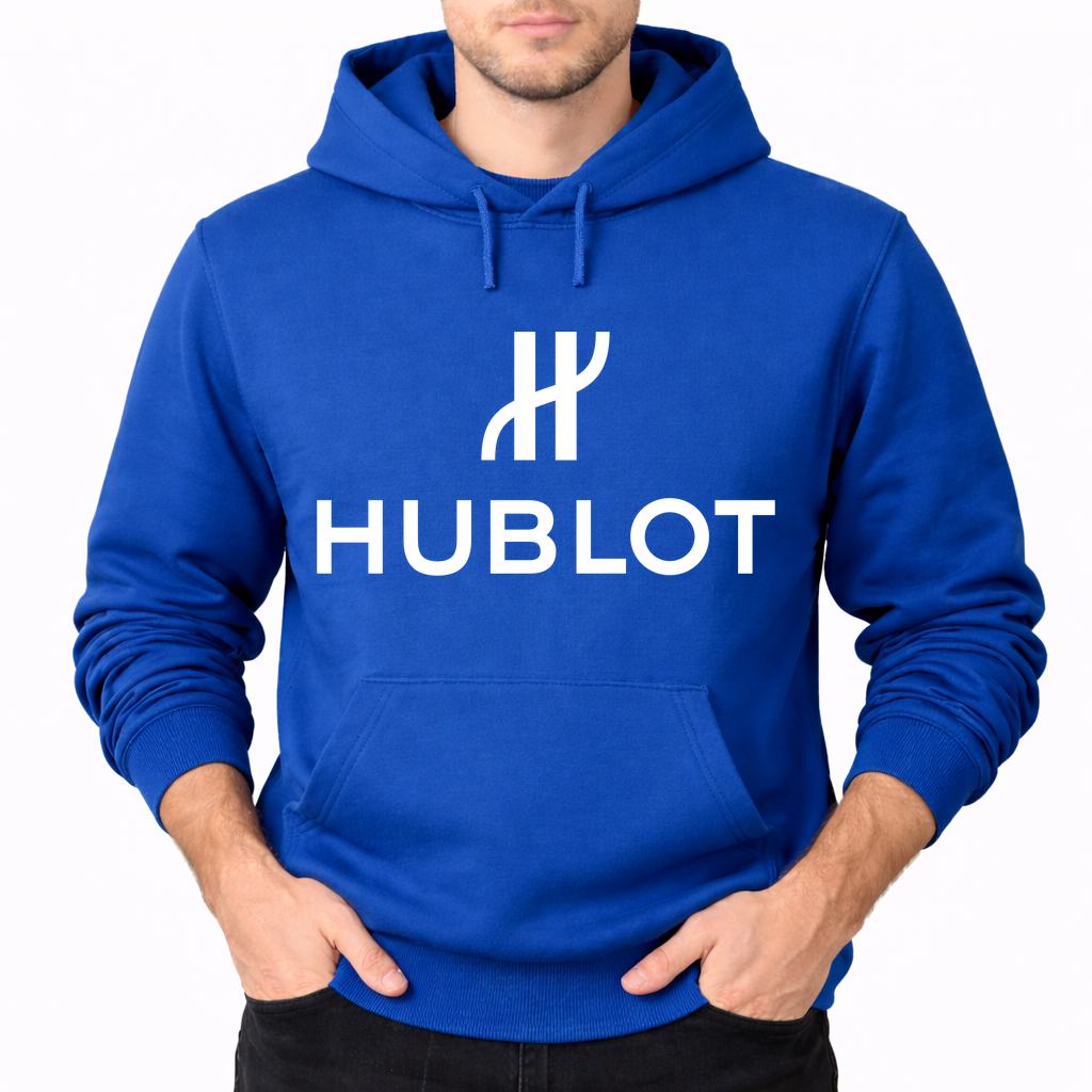 Men's Hublot White Pullover Hoodie - Blue
