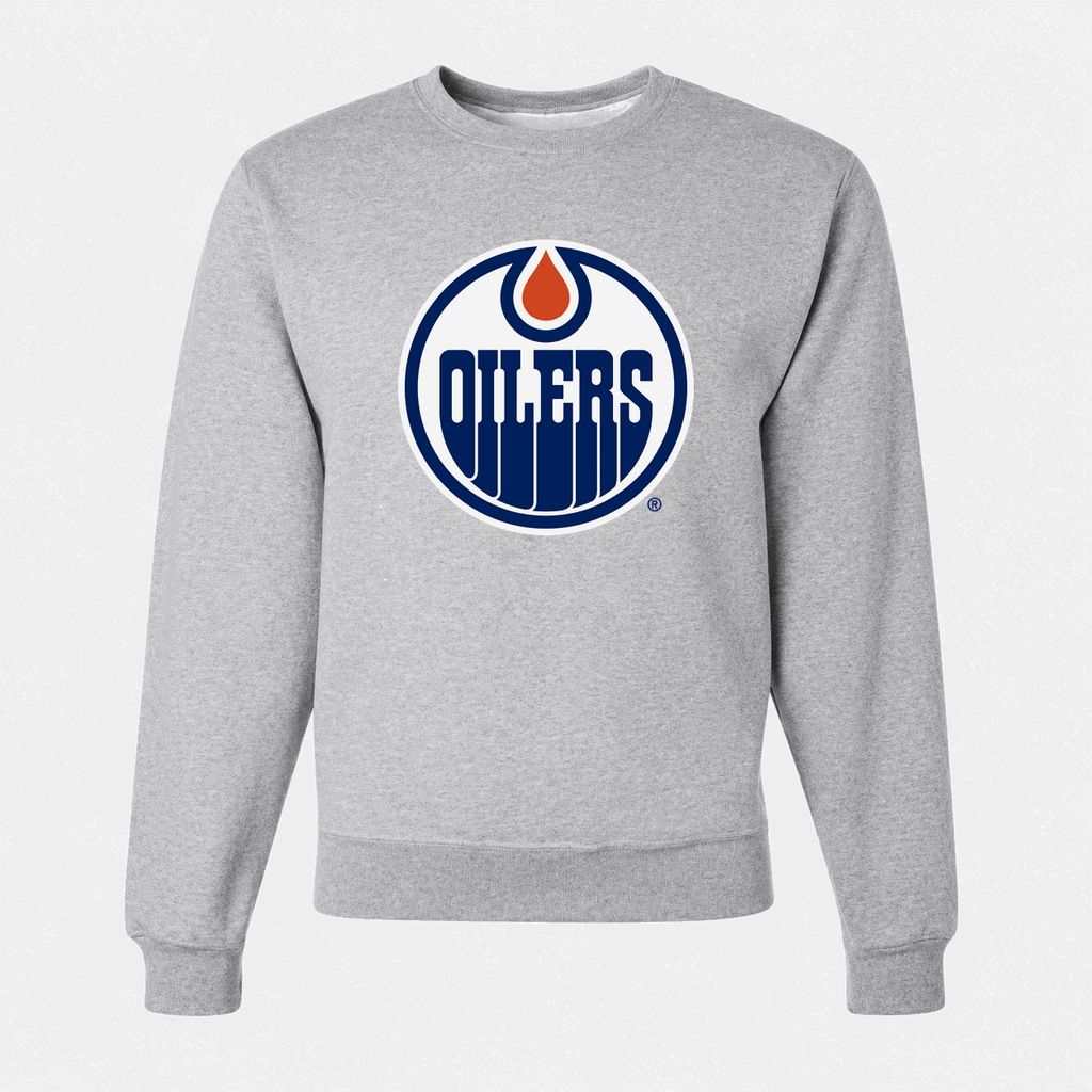 Men's Edmonton Oilers Crewneck Sweatshirt - Gray