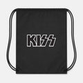 Kiss Drawstring Bag - Black