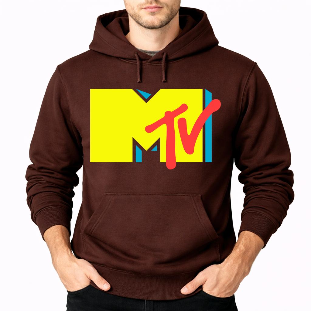 Men's MTV Pullover Hoodie - Brown