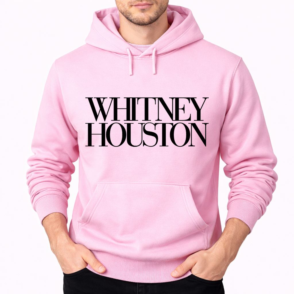 Men's Whitney Houston Pullover Hoodie - Pink