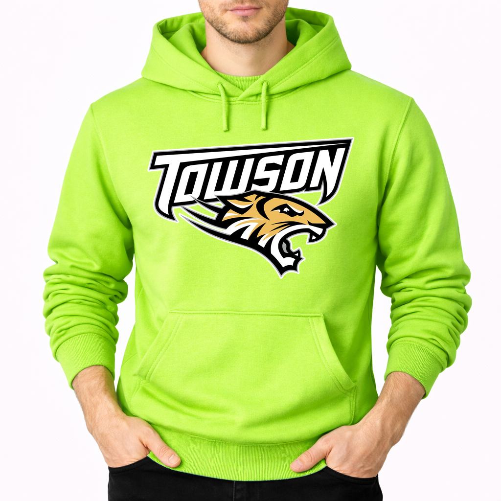 Men's Towson Tigers Pullover Hoodie - Lime green