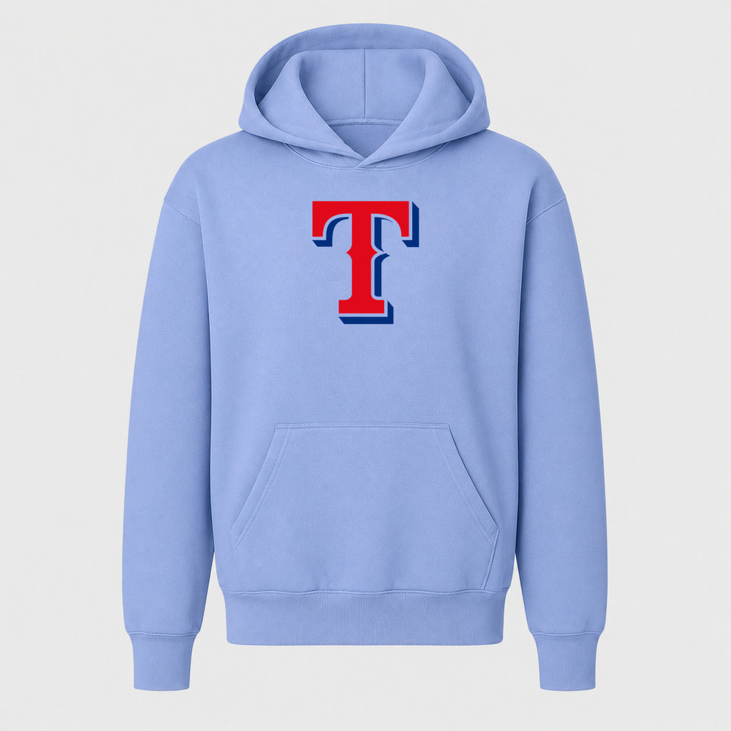 Youth Texas Rangers Pullover Hoodie - Light Blue