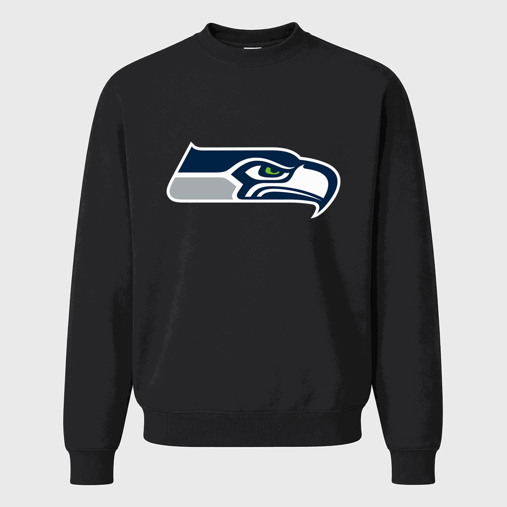 Men's Seattle Seahawks Crewneck Sweatshirt - Black